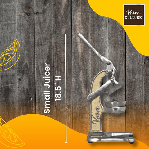 Image of Artisan Crafted Cast Aluminum Professional Grade Manual Hand Press Juicer for Fresh Squeezed Orange, Lemon, Lime, Grapefruit and Citrus Fresh Morning Drinks, Cocktails, or Cooking by  - Gold