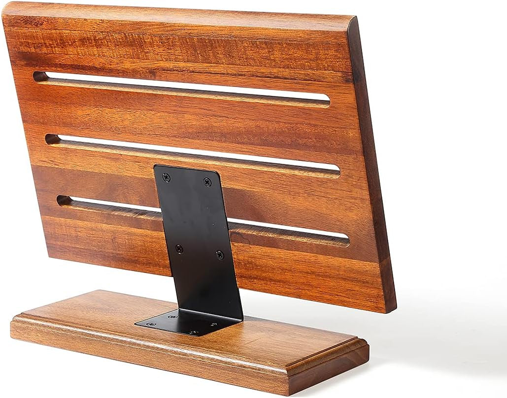 Kitchen Magnetic Knife Block Holder, Japanese Acacia Wood Storage Knife Tool Holder, Enhanced Double-Sided Magnetic Strip Wooden Knife Holder