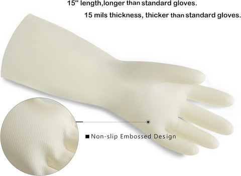 Image of Dishwashing Gloves,Cleaning Gloves,Kitchen Gloves, Dish Gloves,Rubber Gloves,Rubber Gloves for Dishwashing,3 Pairs.