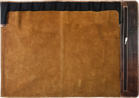 Image of Leather Knife Roll Storage Bag, Elastic and Expandable 10 Pockets, Adjustable/Detachable Shoulder Strap, Travel-Friendly Chef Knife Case (Dark Brown, Leather)