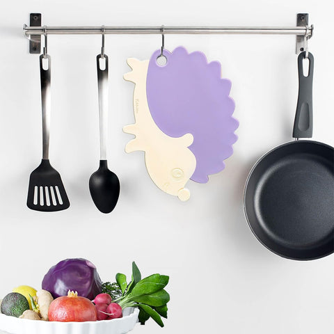 Image of Cutting Board for Kitchen, Plastic Cute Cutting Board for Kids Women, Bpa-Free Mini Chopping Board for Vegetable, Fruits& More(Purple)