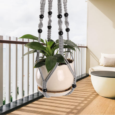 Image of 3 Pack Plant Hanger Indoor Hanging Planter Basket for Indoor Plants Hanging Plant Holders Indoor