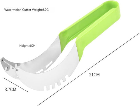 Image of Watermelon Slicer Cutter, Watermelon Fork Slicer, Summer Watermelon Cutting Artifact, Stainless Steel Fruit Forks Slicer Knife for Family Parties Camping