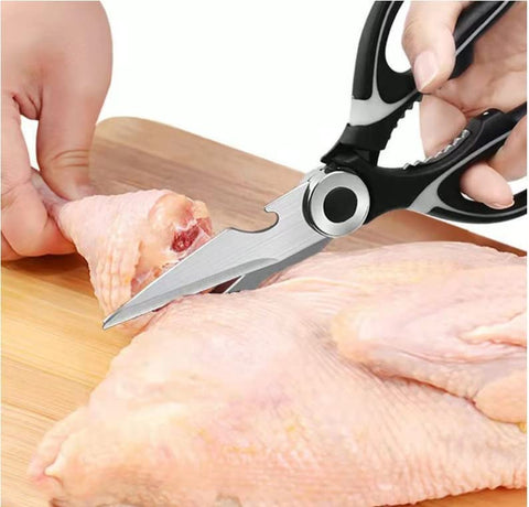Image of Stainless Steel Multi-Function Kitchen Scissors for Kitchen, Chicken, Poultry, Fish, Meat, Herbs