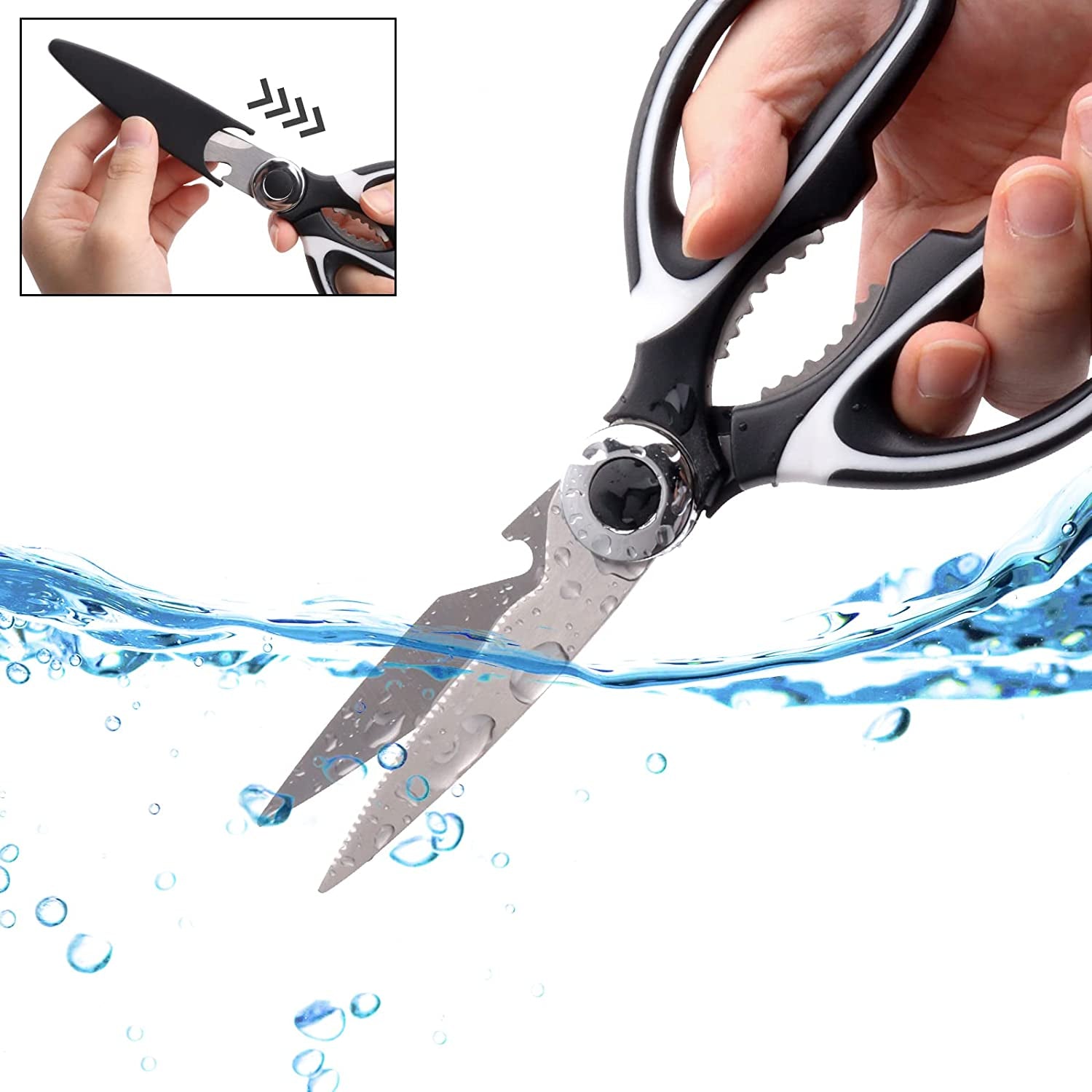 Kitchen Shears,2-Pack Heavy Duty ,Dishwasher Safe Meat Kitchen Scissors for General Use for Chicken/Poultry/Fish/Meat