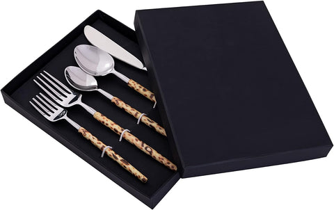 Image of Leopard Print Cutlery Set