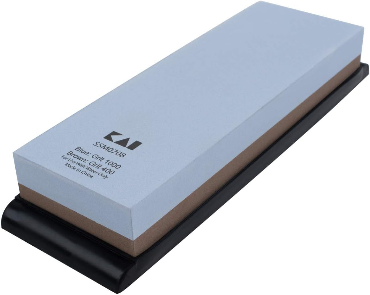 Cutlery Combination Whetstone, 400 & 1000 Grit - Ideal for Sharpening Very Dull Blades, Includes Rubber Tray for Sharpening Stability