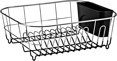 Image of Deluxe Chrome-Plated Steel Small Dish Drainers (Black)