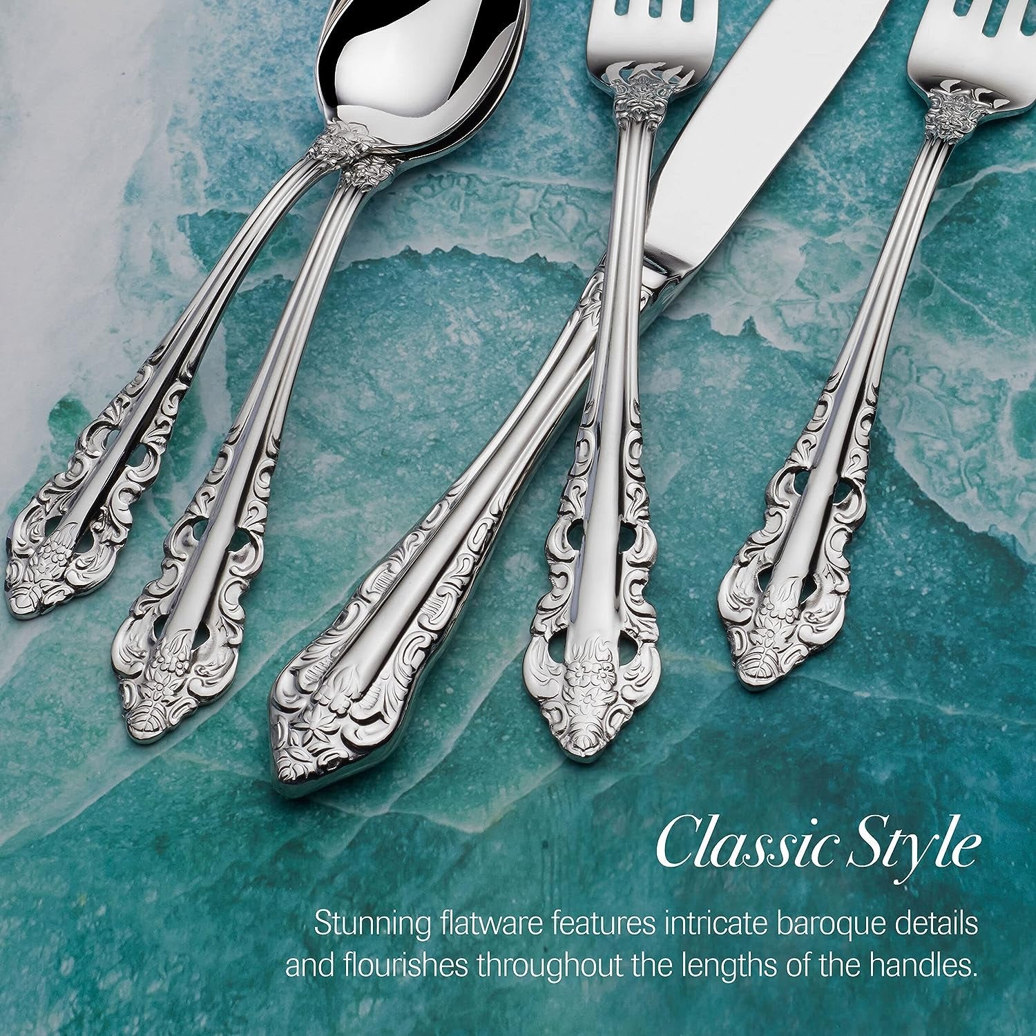 Antique Baroque 65Pc, Silver, Service for 12
