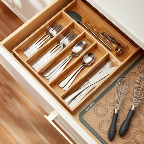 Image of 20-Piece Stainless Steel Flatware Set with round Edge, Service for 4, Silver