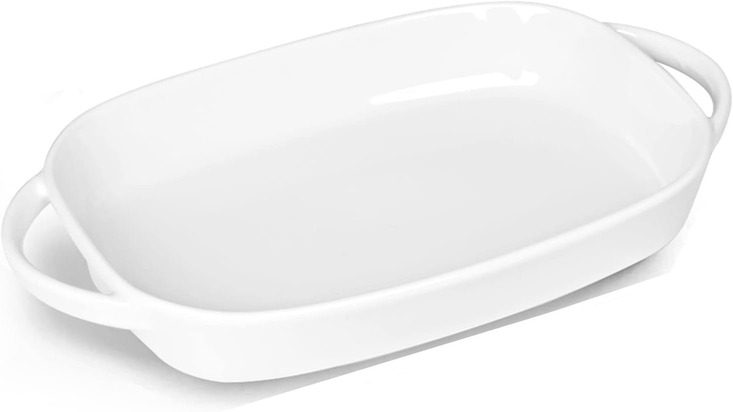 Ceramic 2.6 Quart Baking Dish Set of 1, 9.3" X 13" (White, 1 Piece Assortment)