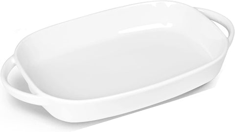 Image of Ceramic 2.6 Quart Baking Dish Set of 1, 9.3" X 13" (White, 1 Piece Assortment)