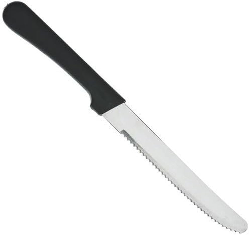 Round Tip Steak Knife with Plastic Handle, 5 Inch Blade -- 12 per Case