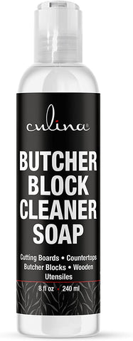 Image of Culina All Natural Cutting Board Butcher Block Countertop wooden Utensils soap cleaner - LivanaNatural