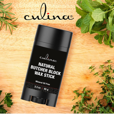 Image of Culina Butcher Block Cutting Board Bamboo Conditioner Wax Stick | Best for Wood & Bamboo Conditioning & Sealing | Does NOT Contain Mineral Oil! - LivanaNatural