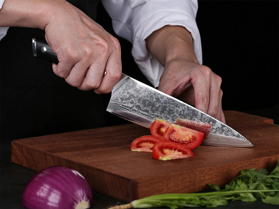 Knife Block with Damascus Set: Elevate Your Professional Kitchen