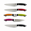 Are the Knives in the Amazon Basics 12-Piece Color Coded Kitchen Knife Set Made of Stainless Steel?