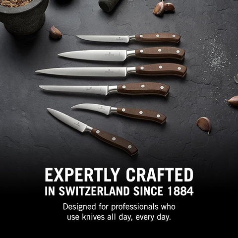 Grand Maître Chef'S - Ergonomic Knife with Innovative Straight Blade - Handle Wood - 8"