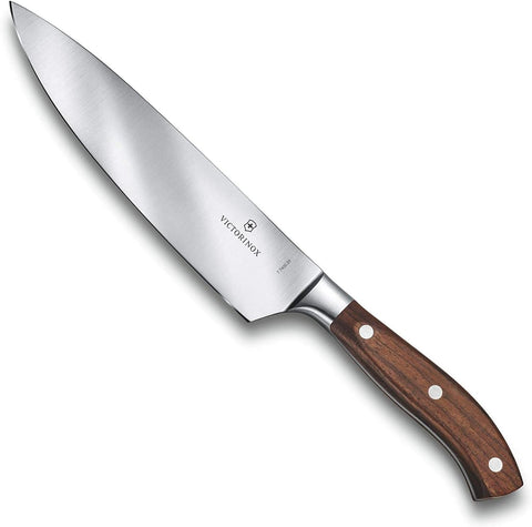 Image of Grand Maître Chef'S - Ergonomic Knife with Innovative Straight Blade - Handle Wood - 8"