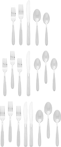 Image of Jordan 20 Piece Everyday, Service for 4 Flatware, 10.4 Inches, Silverware Set