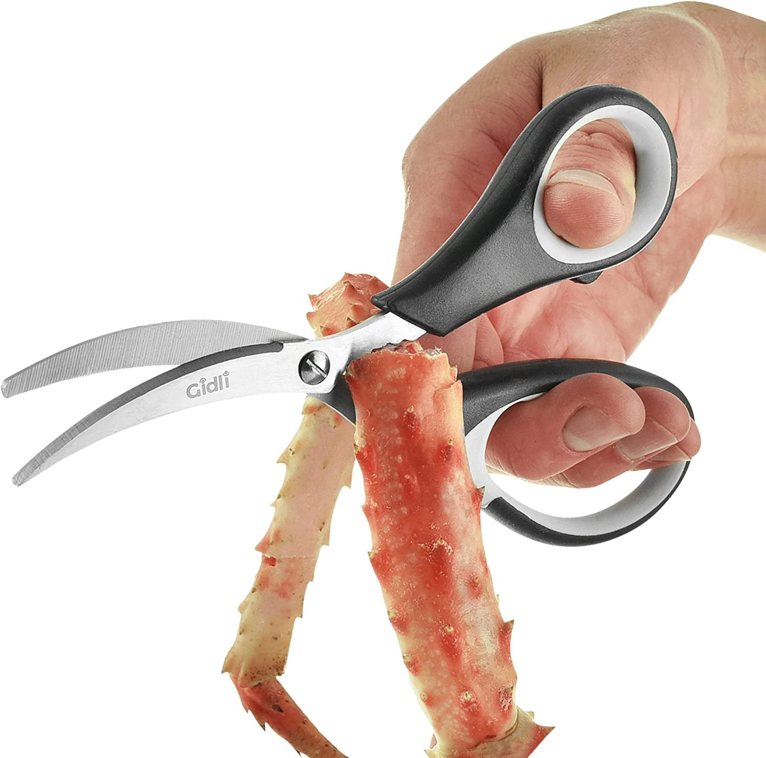 Kitchen Shears by  - Lifetime Replacement Warranty- Includes Seafood Scissors as a Bonus - Heavy Duty Stainless Steel All Purpose Ultra Sharp Utility Scissors