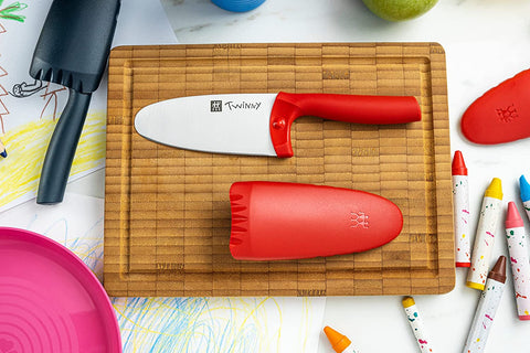 Image of 36550-101 Twinny, Red, 3.9 Inches (100 Mm), Children'S Knife, Stainless Steel, round Tip, Safety