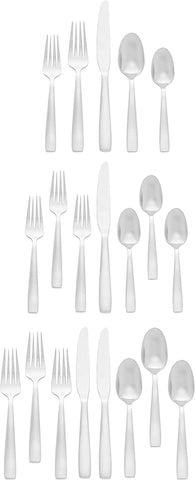 Image of Everdine 20 Piece Everyday Flatware Set, Service for 4 , 18/0 Stainless Steel, Silverware Set, Dishwasher Safe