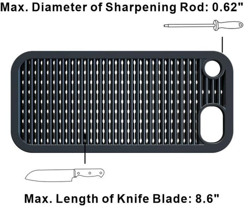 Image of XL Bamboo Universal Knife Block Holder with Slots for Scissors and Sharpening Rod, Safe, Space Saver Knives Storage Stand Display without Knives, Unique Slot Design to Protect Blade