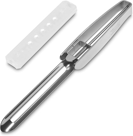 Image of Long Vegetable Peeler, Stainless Steel Blade with Plasctic Safety Cover