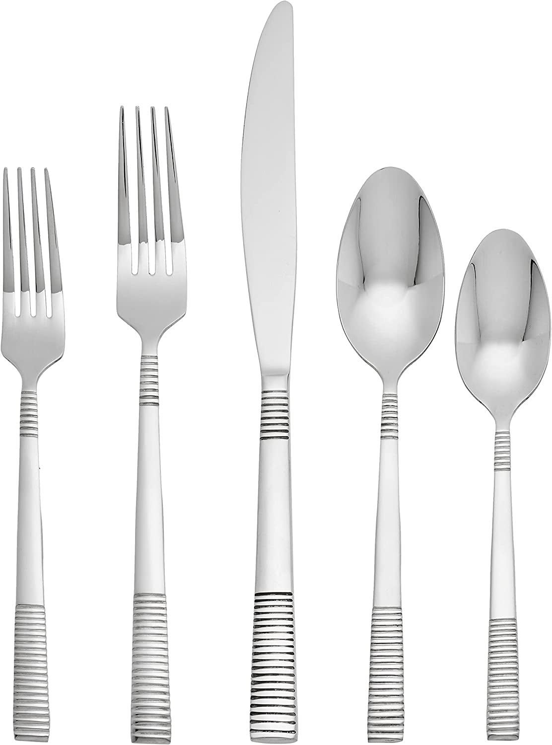 , Service for 8 Paxton 42 Piece Everyday Flatware, 18/0 Stainless Steel, Silverware Set