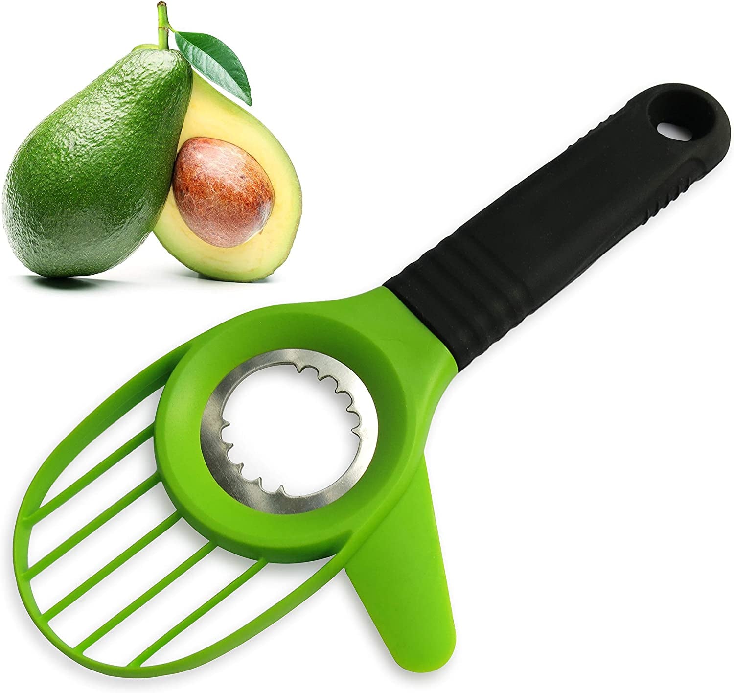 Avocado 3 Piece Set Avocado Slicer, Knife, Peeler, Pitter, Cuber, Dicer, Keeper for Everything That You Will Ever Need for Your Avocados