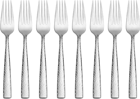 Image of Texture 42-Piece Forged Stainless Steel Flatware Set, Service for 4