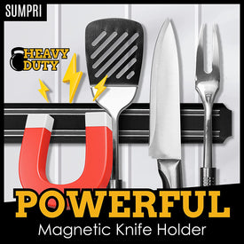Magnetic Knife Holder for Wall (15Inch X Set of 2) Magnetic Knife Strip with Extra Strong Design, Easily Holds Large Knives -Easy to Install, the Perfect Space Saver -By