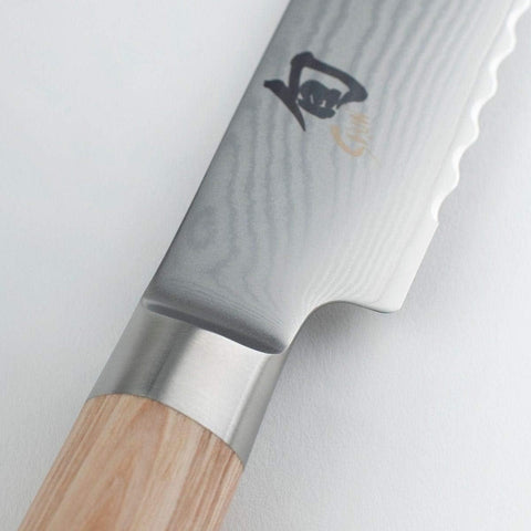 Image of Classic Blonde 9” Bread Knife, Blonde Pakkawood Handle, Full Tang VG-MAX Blade