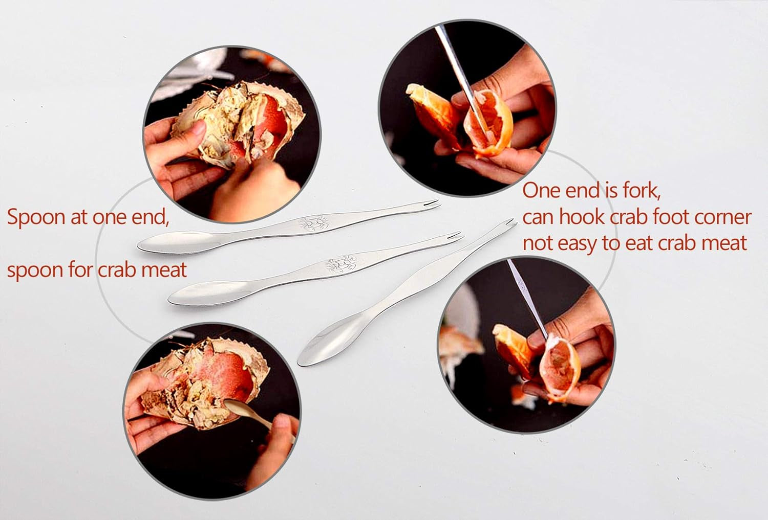 10 Pcs Seafood Forks,Crab Forks,Lobster Forks, Fruits Forks 6.49 Inches