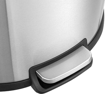 50L/13Gal Heavy Duty Hands-Free Stainless Steel Commercial/Kitchen Step Trash Can, Fingerprint-Resistant Soft Close Lid Trashcan, 50L / 13 GAL