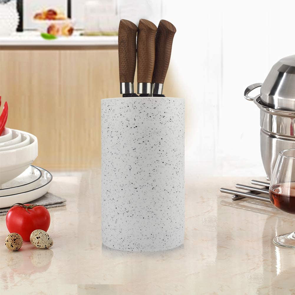 Universal Freedom Knife Storage Stand, Knife Block Holder without Knives, Resin round Knife Holder, Space Saver Knife Organizer Slot to Protect Blades Detachable for Easy Cleaning