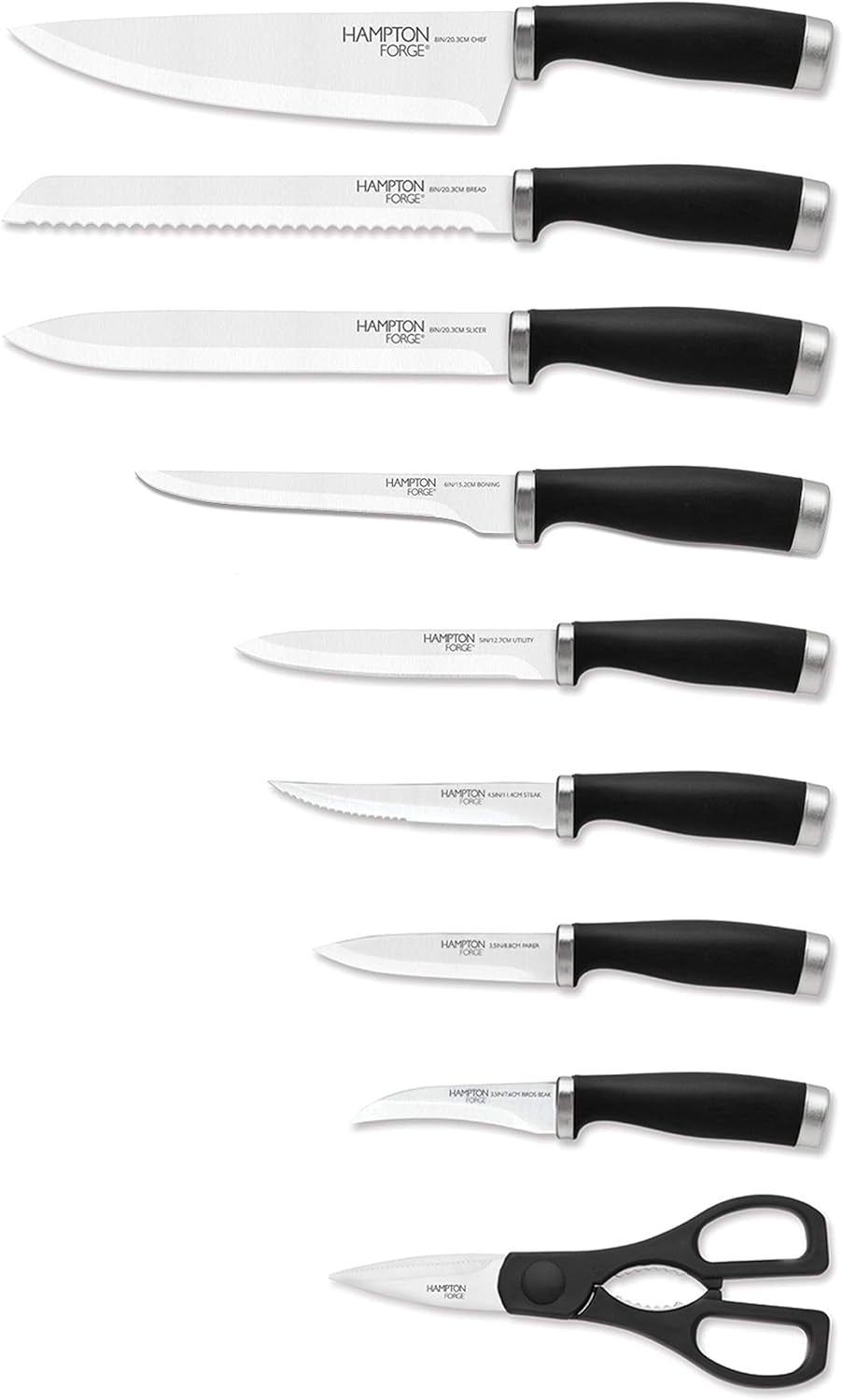 Epicure–15Pieceknife Set, 15 Piece, Black