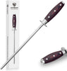 10 Inch Honing Steel with Pakkawood Handle, Knife Sharpener Rod, Professional Knife Sharpening Steel