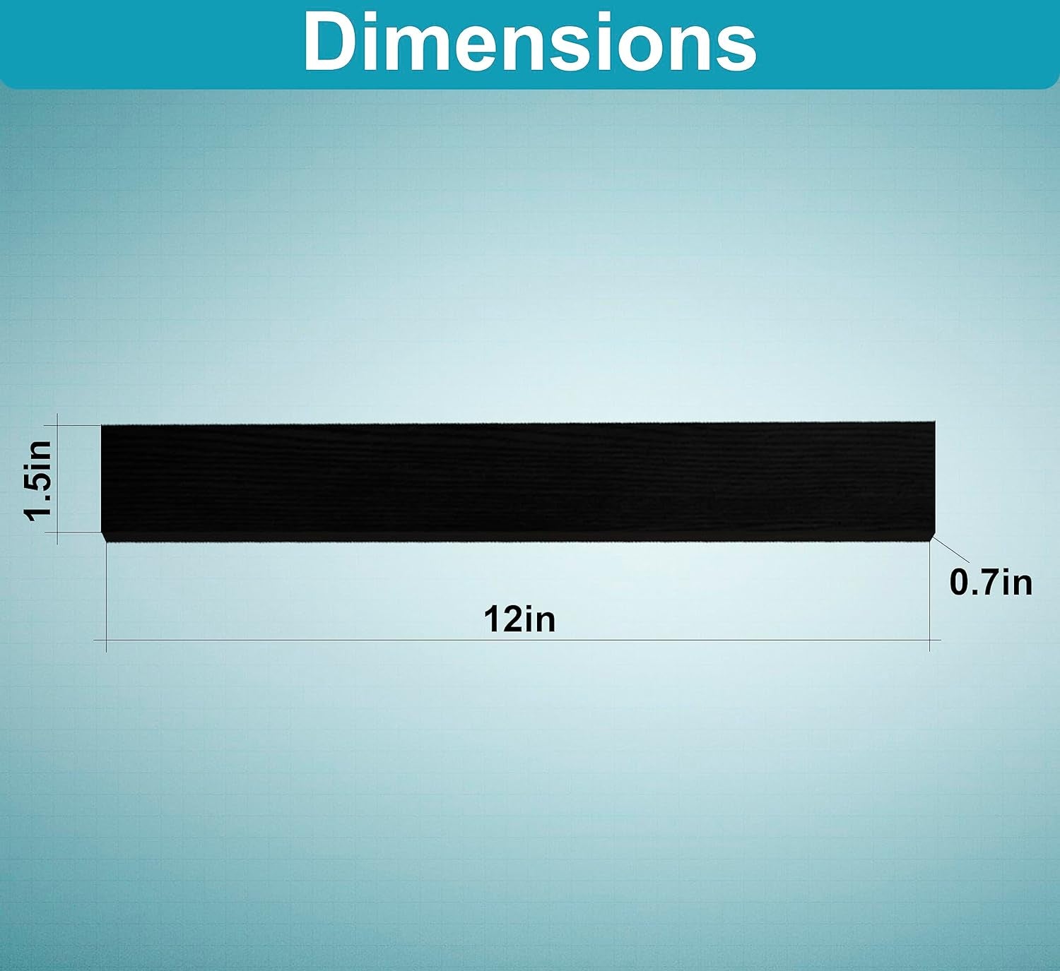 12 Inch Black Knife Magnetic Strip Use as Magnetic Knife Holder for Wall - Magnetic Knife Strip - Kitchen Magnetic Knife Bar Rack