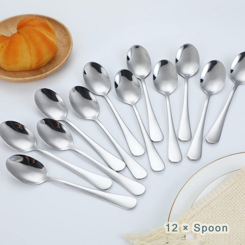 Image of 25-Piece Forks and Spoons Silverware Set, Flatware Sets Forks and Spoons Silverware