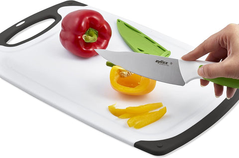 Image of E920240 Comfort 3 Piece Knife Set | Multiple Sizes | Japanese Stainless Steel | Multicolour | 3 X Kitchen Knives with Protection Covers | Dishwasher Safe | 5 Year Guarantee