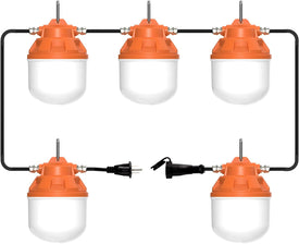 Durable IP67 Waterproof Construction String Lights for Construction Sites, Renovation, Walkways,Patio，Mine Cave, Outdoor, and Other Outdoor Lighting Solutions Use, 50FT, 75W