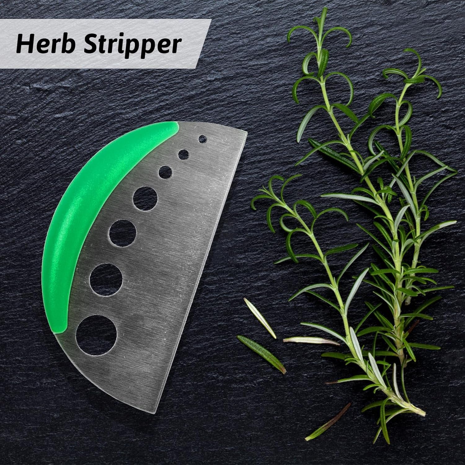 Scissors Herb, Sharp Heavy Scissors for Cutting, Chopping and Cooking Fresh Garden Herbs, 5 Stainless Steel Blades and Stripper, Vanilla Cutter Chopper Garden Kitchen Gadgets