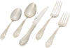 Hammered Antique 5Pc Flatware Place Setting, 5 Piece, Silver