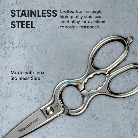 Image of 8-Inch Spanish Take-Apart Kitchen Scissors - Hot-Forged Shears from Spain - Inox Stainless Steel