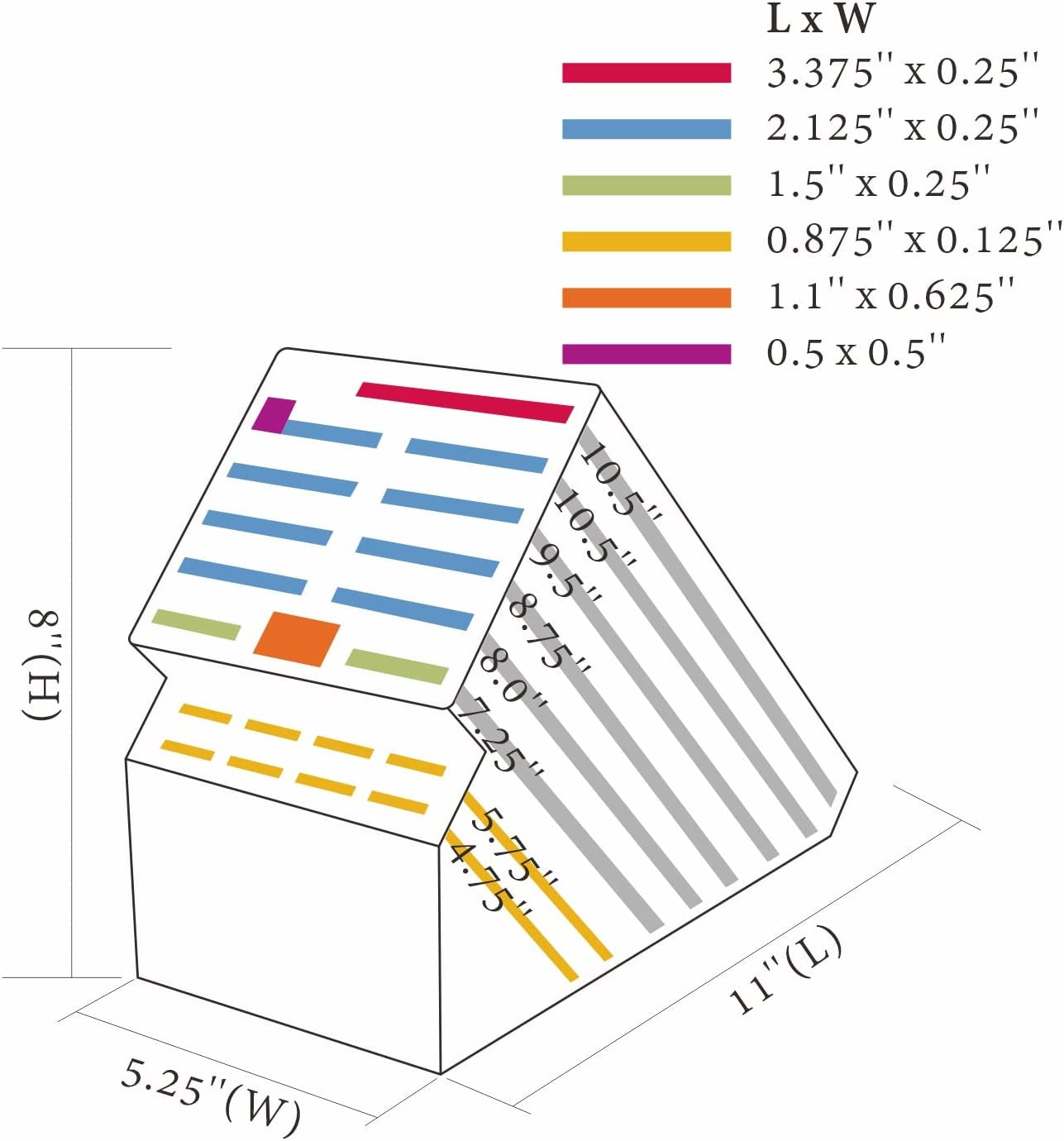Deluxe 20 Slot Bamboo Knife Block Holder without Knives, Countertop Butcher Block Kitchen Knife Stand, Hold Multiple Large Blade Knives, Wider Slots for Easier Storage