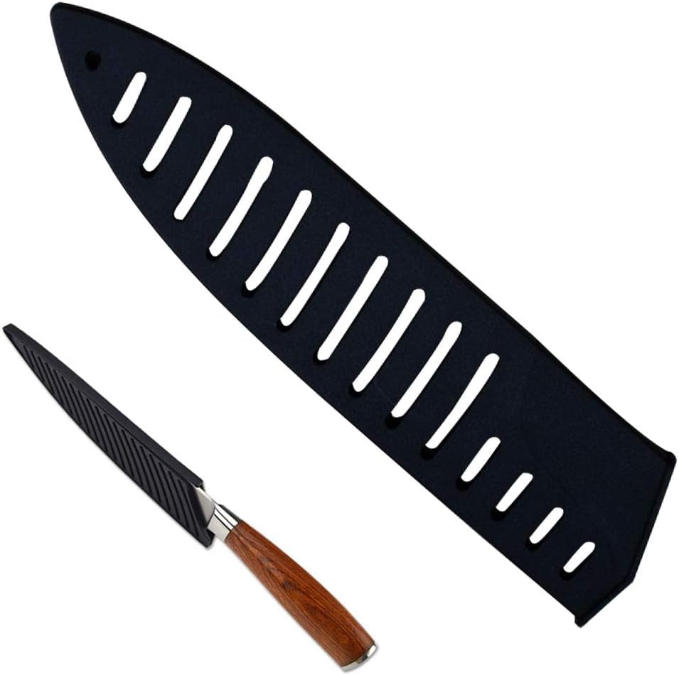 Black Plastic Kitchen Knife Blade Protector Cover for 8 Inches Knife, 8 Inch Knife Sheath, 8 Inch Knife Cover Practical Black Protector for Knife Blade Kitchen Utensil