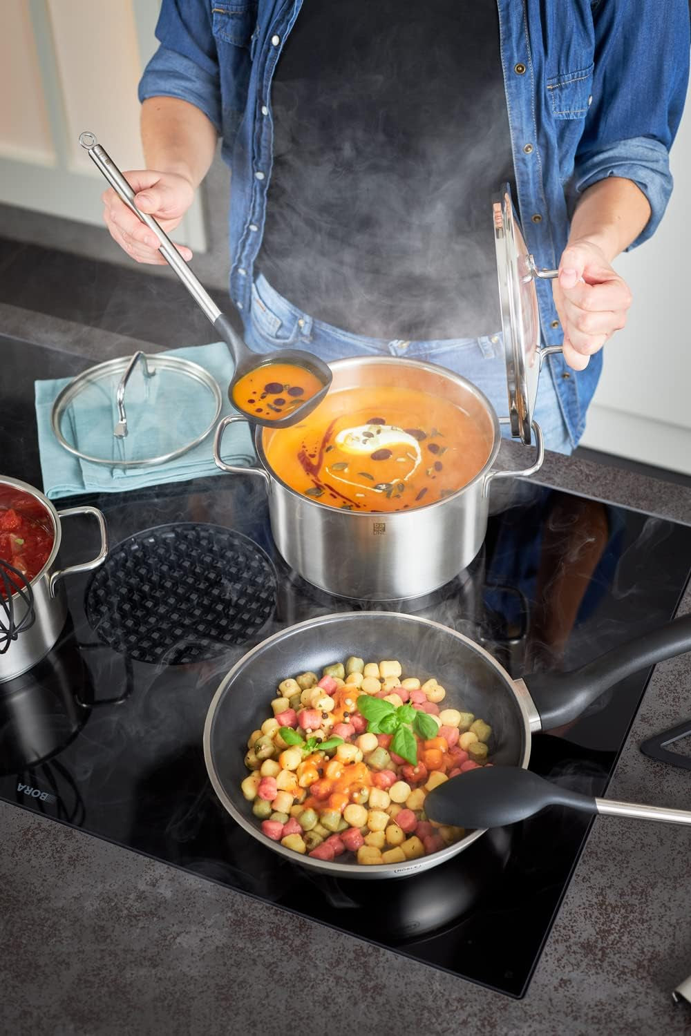 Basics Line Soup Ladle with 11.5 In. Stainless Steel Handle