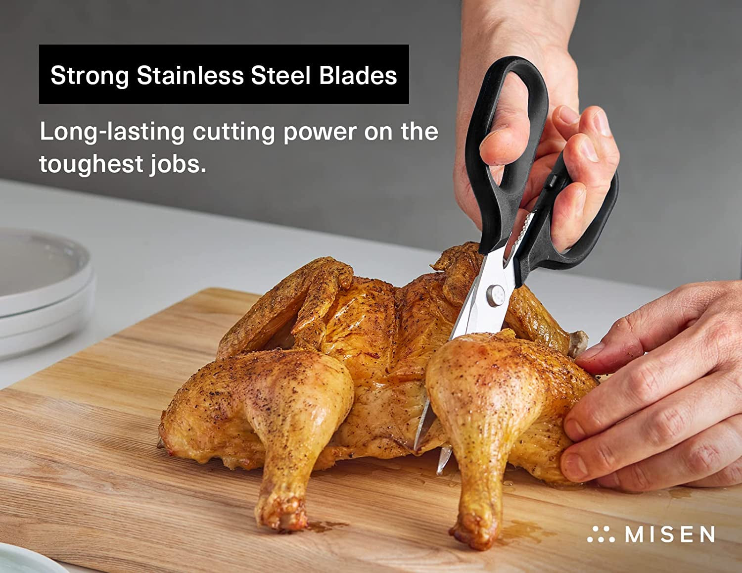 Kitchen Scissors - Multipurpose Kitchen Shears - Heavy Duty Food Scissors - Dishwasher Safe Meat Scissors, Black